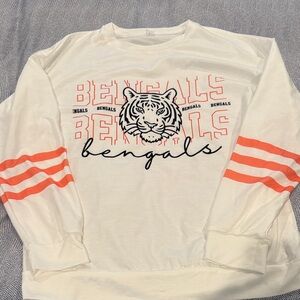 Woman’s Bengals White and Orange Long Sleeve Shirt